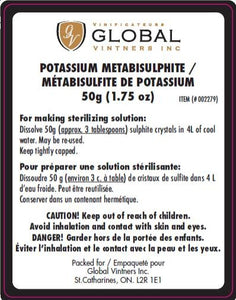Potassium Metabisulphite (50g)