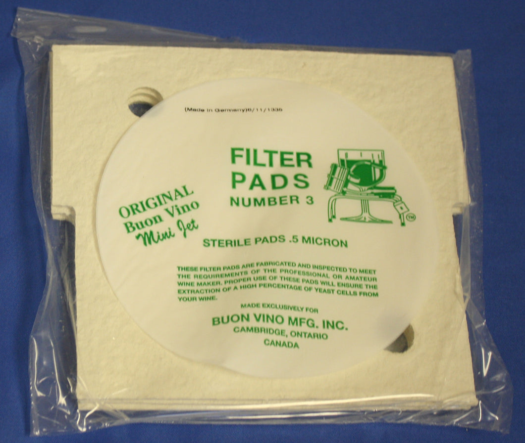Mini Jet Filter Pads - Sterile (No.3) 3pk